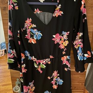 a new day Black Floral Long Sleeve Dress